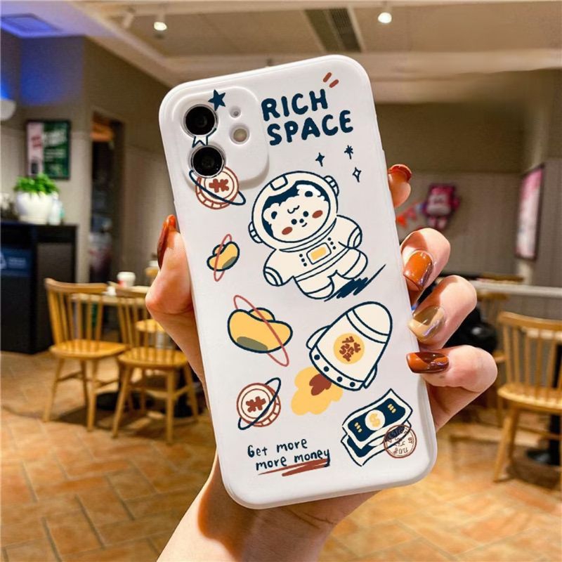 Softcase Silikon Space Bear Case Oppo a16e a16k