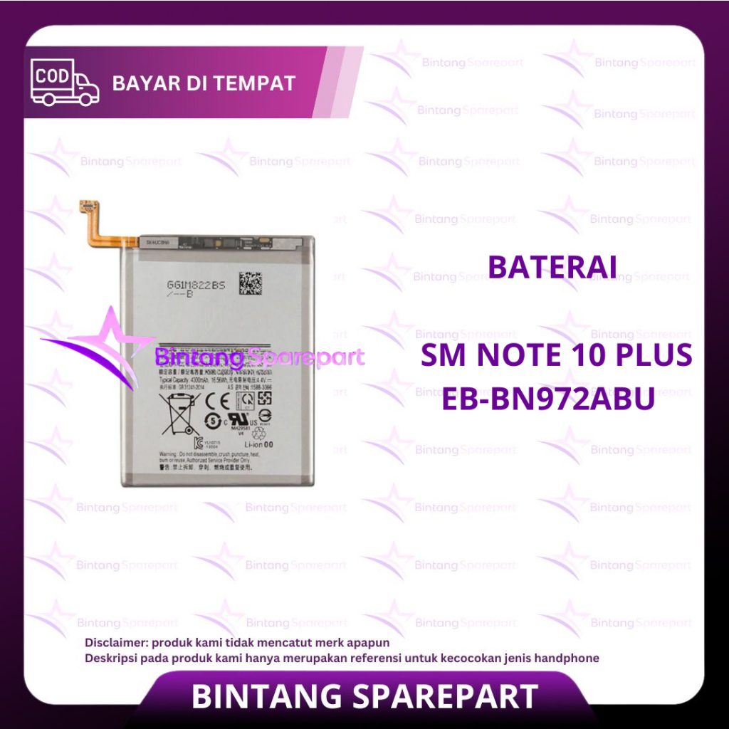 BATERAI SAMSUNG NOTE 10 PLUS / EB-BN972ABU
