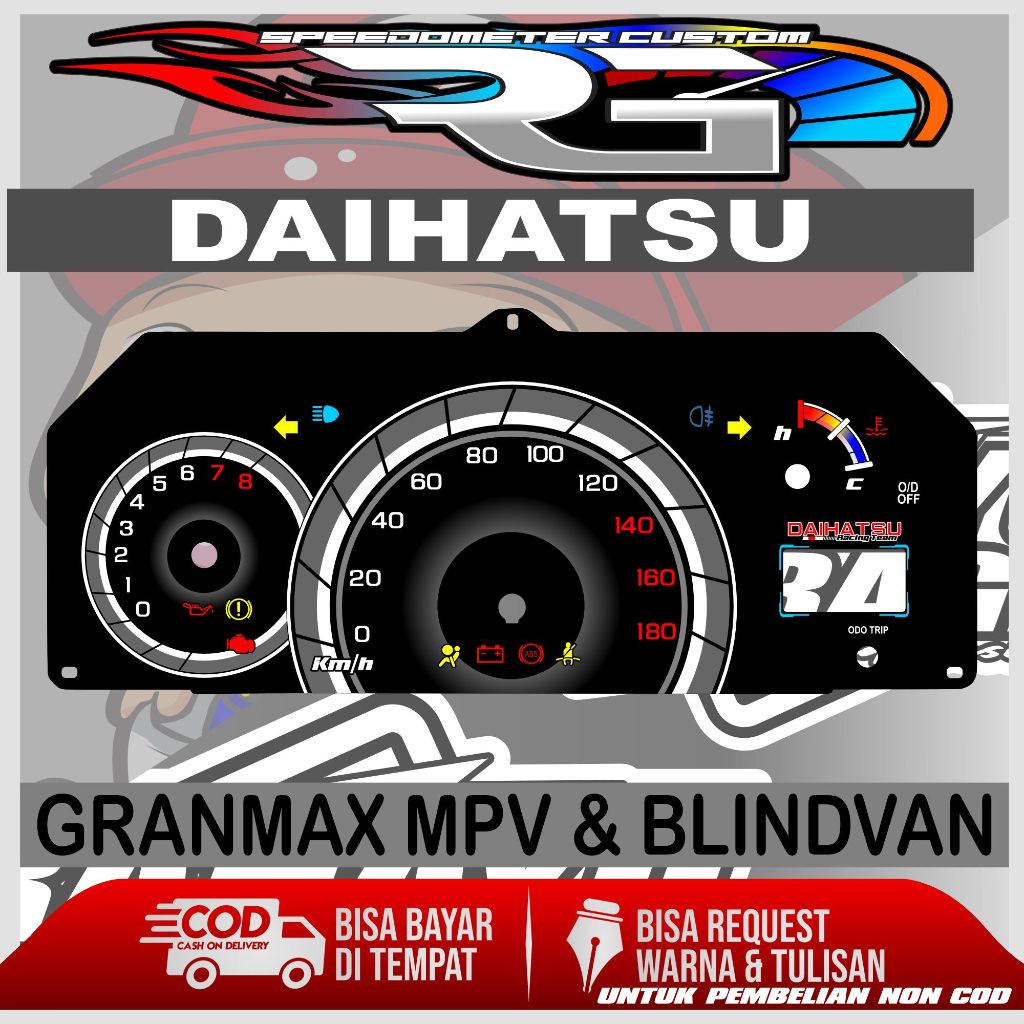 PAPAN SPEEDOMETER CUSTOM GRANDMAX PICKUP DAN GRANDMAX MPV