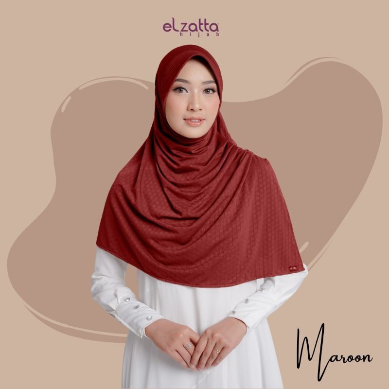 Jilbab Instan Elzatta - Ghina Texture Oval