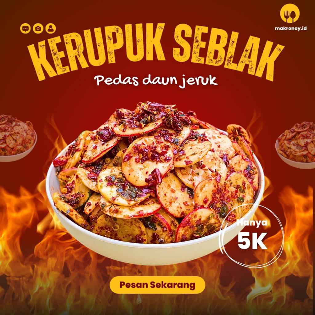 

Kerupuk Seblak bantet pedas daun jeruk extra pedas original cemilan murah viral cikruh