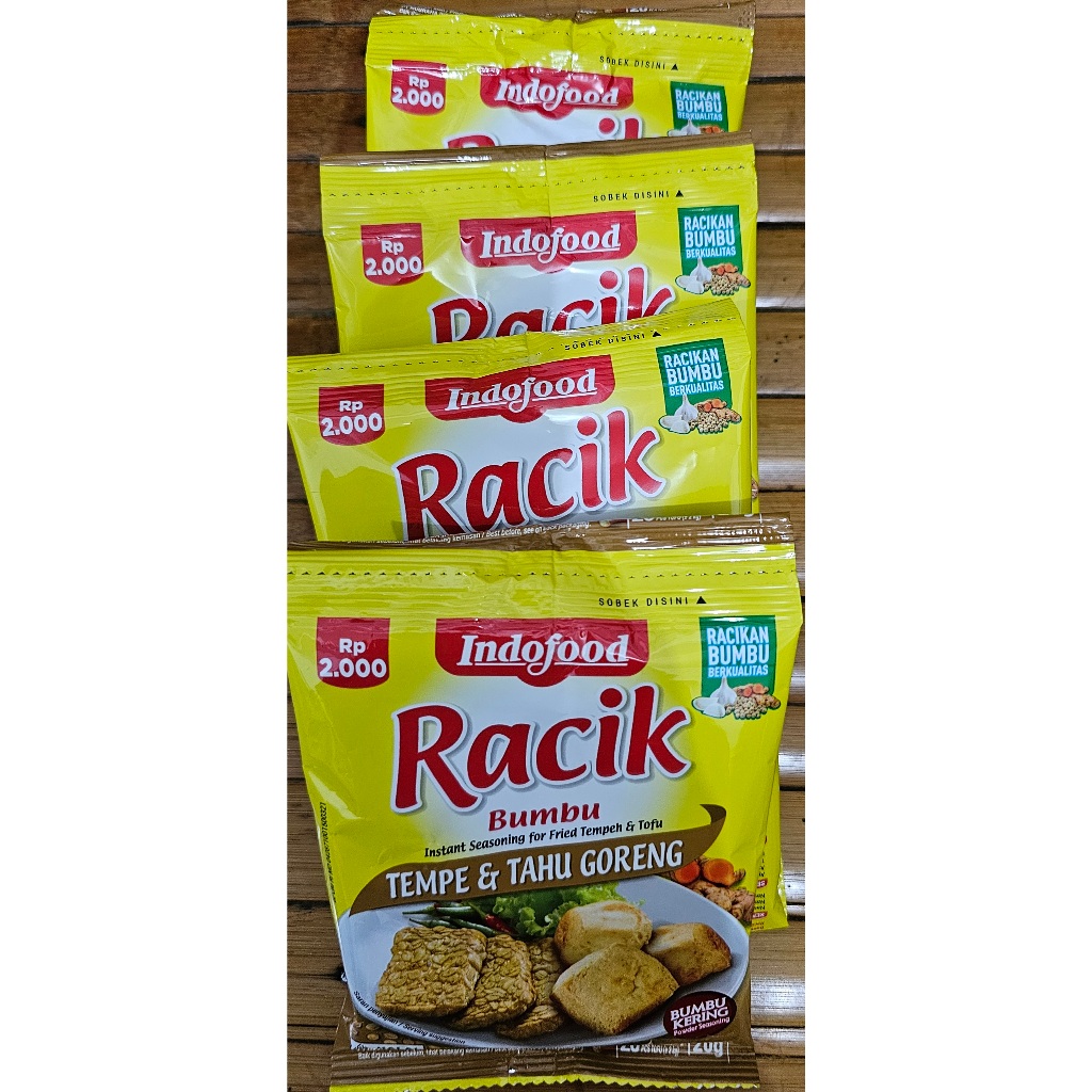 

Indofood bumbu racik Tempe / Tahu Goreng 1 Renteng isi 10 Sachet.