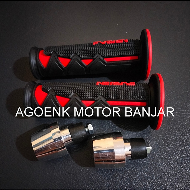 paket Handgrip motor shark / grip motor / handfat / sarung gas motor variasi set jalu stang chrome  