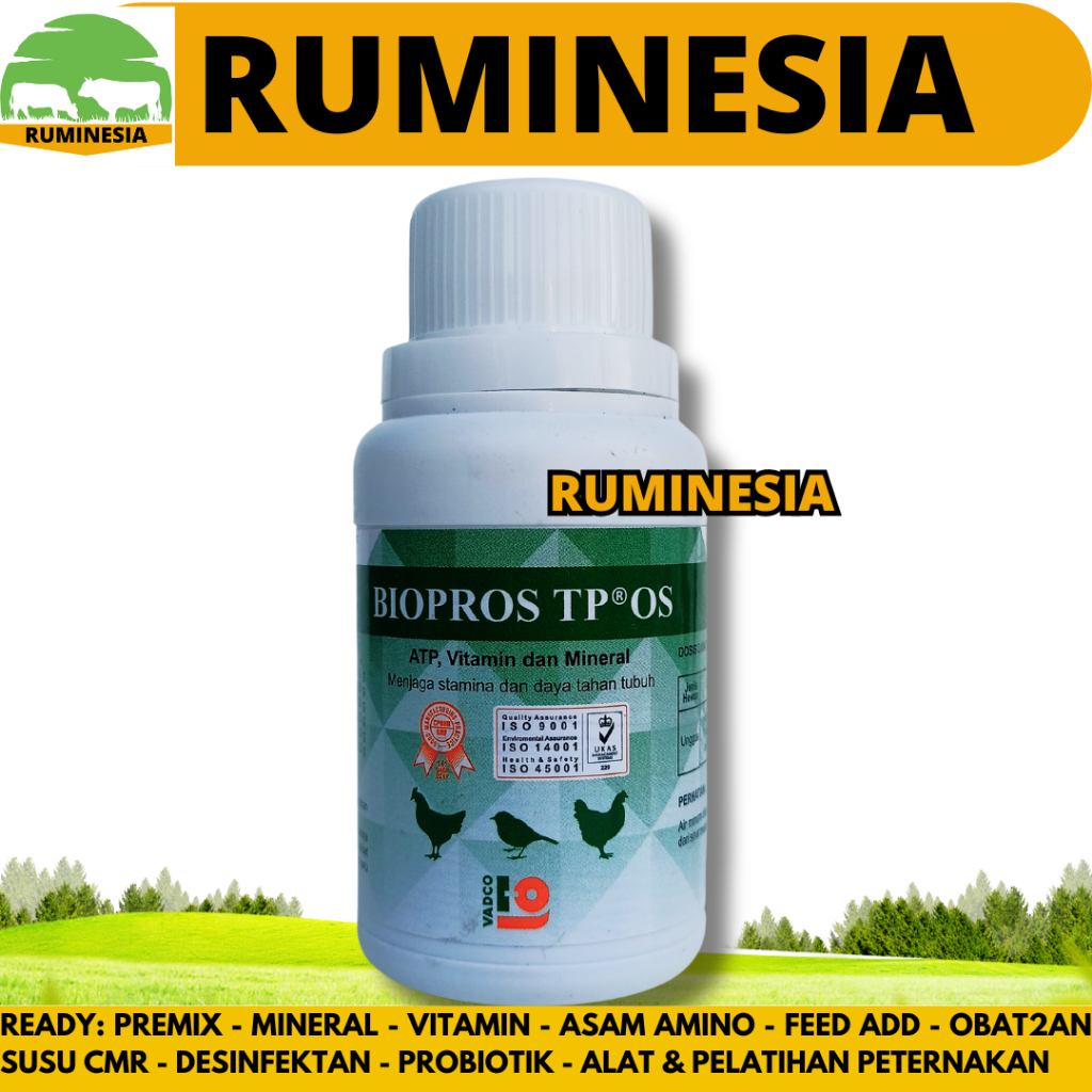 BIOPROS TP OS 100ML VADCO - Vitamin Daya Tahan Tubuh Hewan Sapi Kambing Domba - Like Biosan Tp Oral