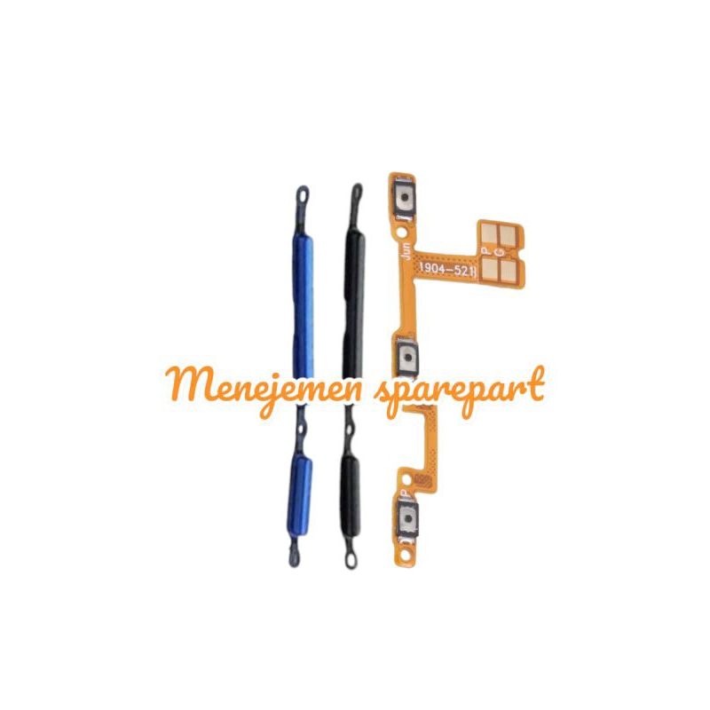 Tombol set + flexsible on off volume infinix smart 3 plus x627 + tombol luar fullset