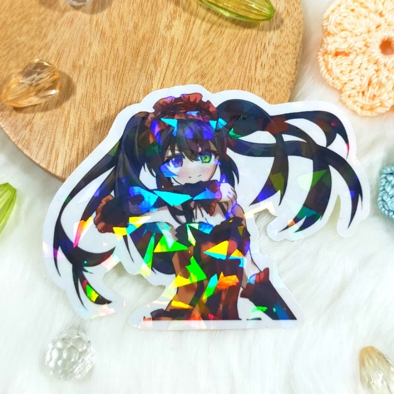 

Sticker Hologram Brokenglass Fanmerch Date A Live Kurumi Tokisaki Original Fanart by Merch Trove