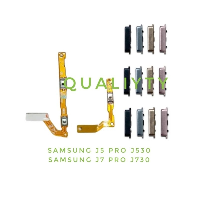 Tombol Flexibel On Off Volume Samsung J7 Pro J5 Pro  Satu Set