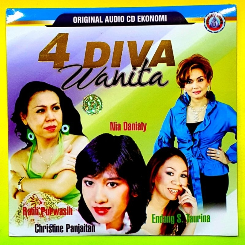 KASET CD LAGU 4 DIVA PENYANYI WANITA LEGENDARIS-LAGU NIA DANIATI-KASET CD RATIH PURWASIH-LAGU RATIH 