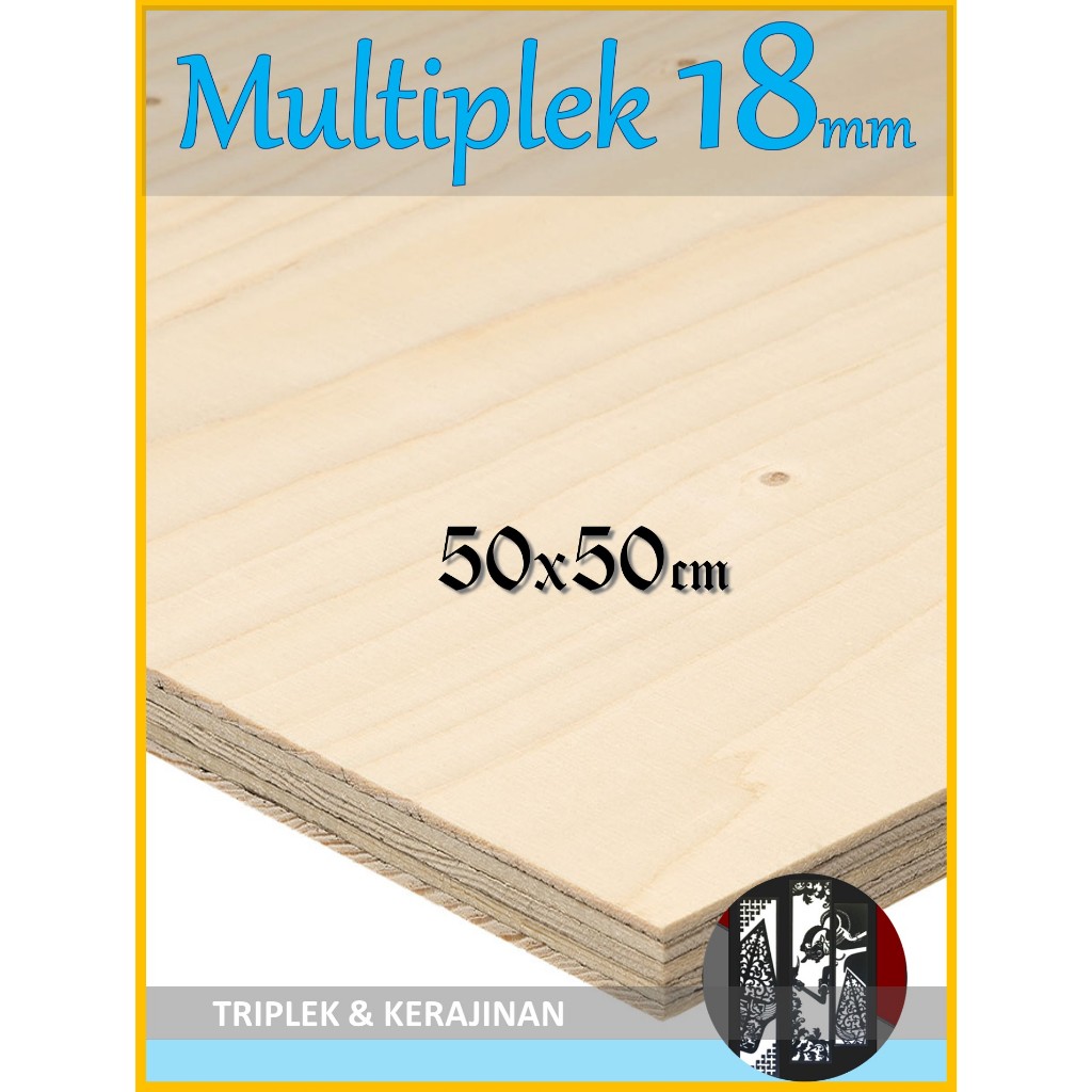 Triplek 18mm 50x50 cm Multiplek MDF Melamin Blokmin Blokboard 18 mm 50x50cm | 50 x 50 cm