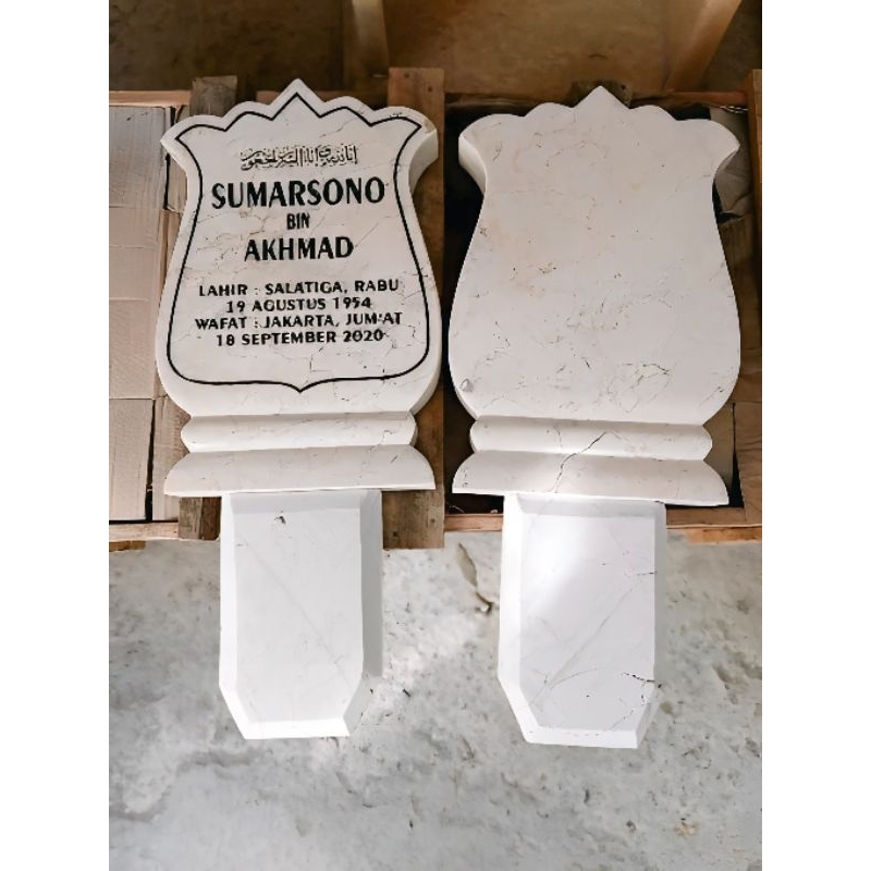 Nisan Makam Marmer Ukir set