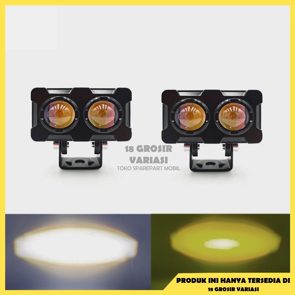 Lampu SQL Biled Laser LED Motor Mobil 2 Mata Lampu Tembak Sorot Mini Original