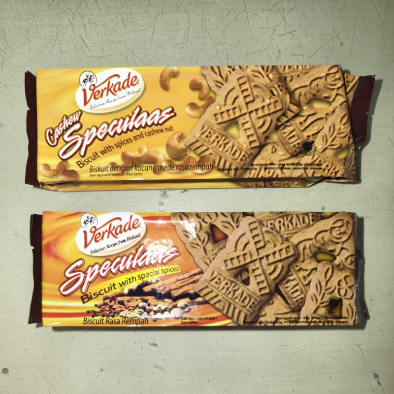 

Biskuit VERKADE rasa SPECULAAS / CASHEW SPECULAAS ukuran 200Gr