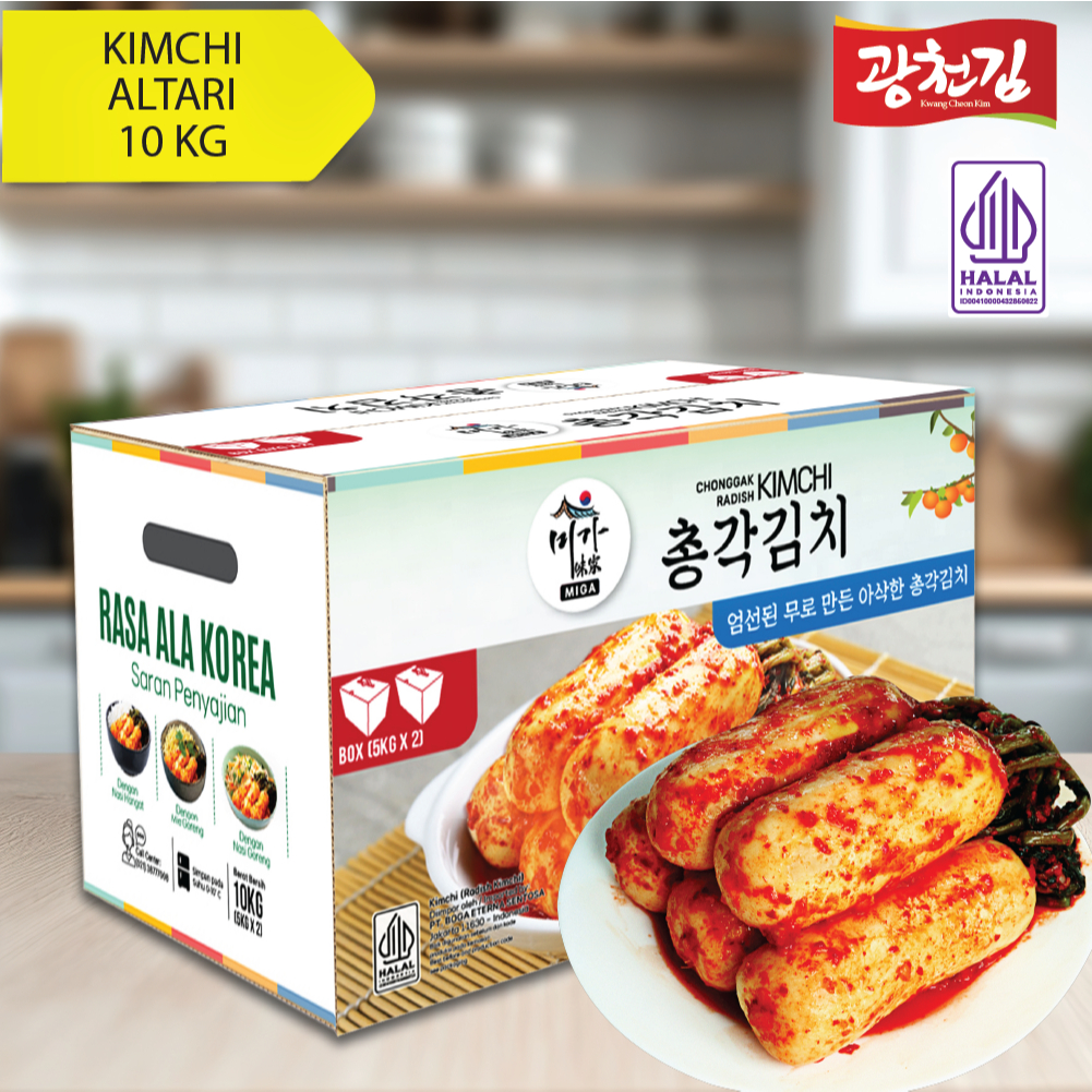 

ALTARI KIMCHI 10KG / KIMCHI LOBAK / CHEONGGAK KIMCHI / KIMCHI HALAL