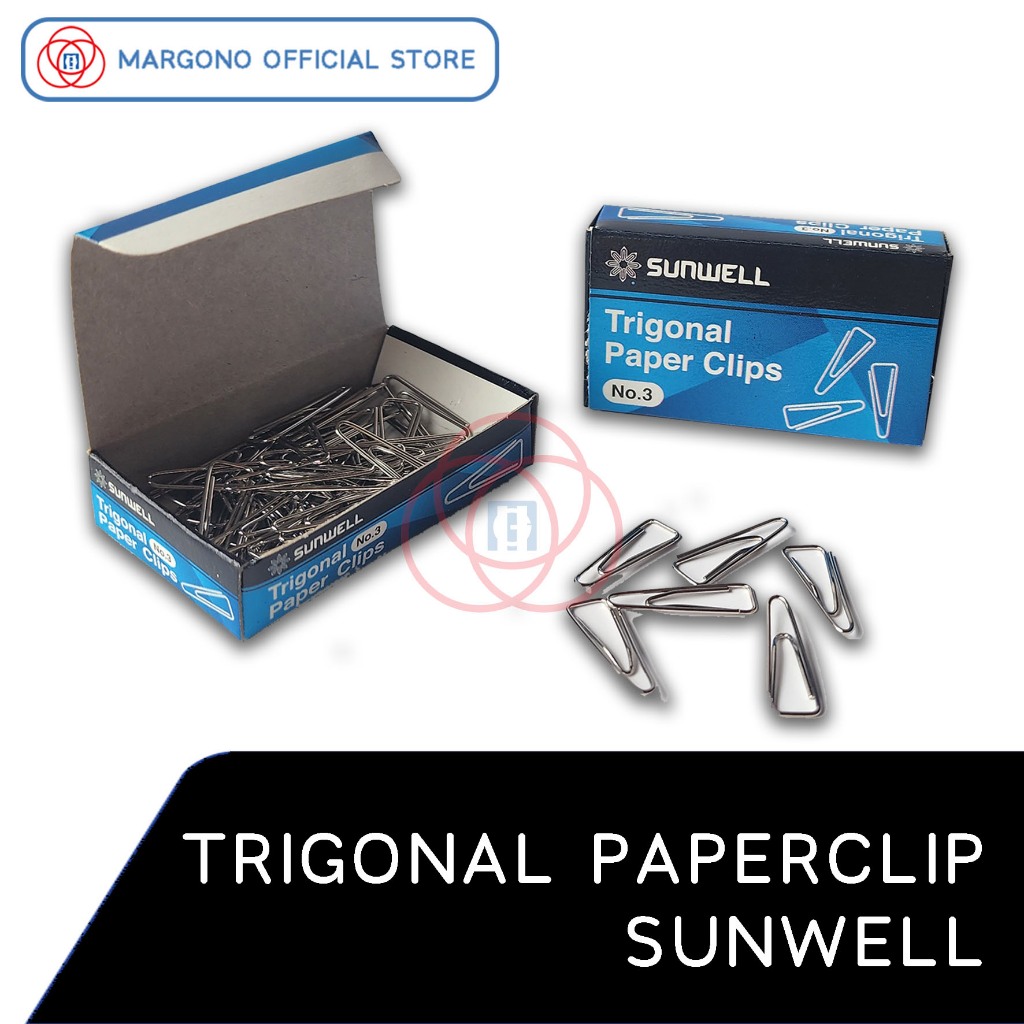 

Sunwell Trigonal Paper Clip / Klip Kertas No. 3 - pack