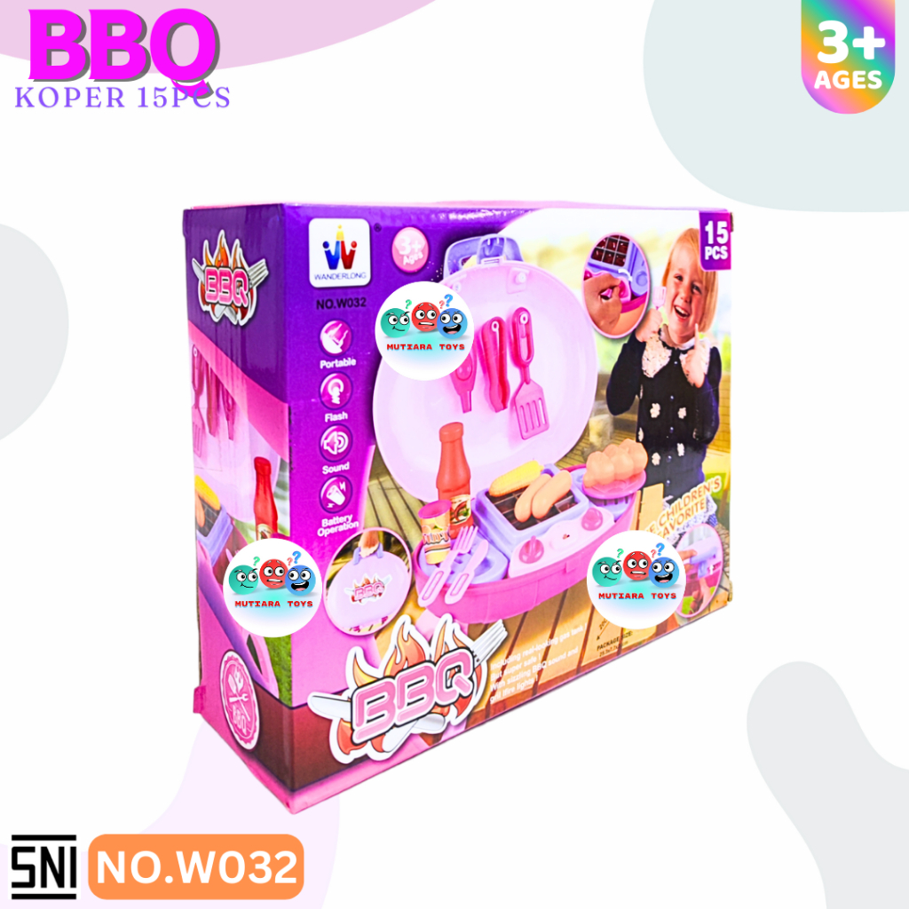 MM MAINAN ANAK BBQ KOPER 15 PCS