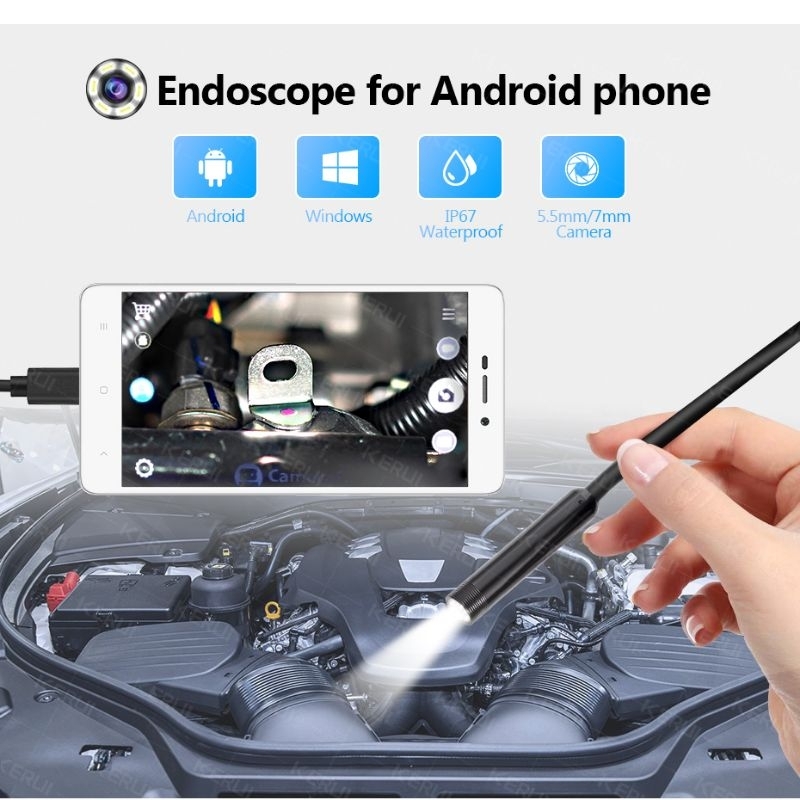 endoscope android camera mini waterproof 5.5mm 7mm 8 mm lens led lighting kamera kabel endoskopi USB