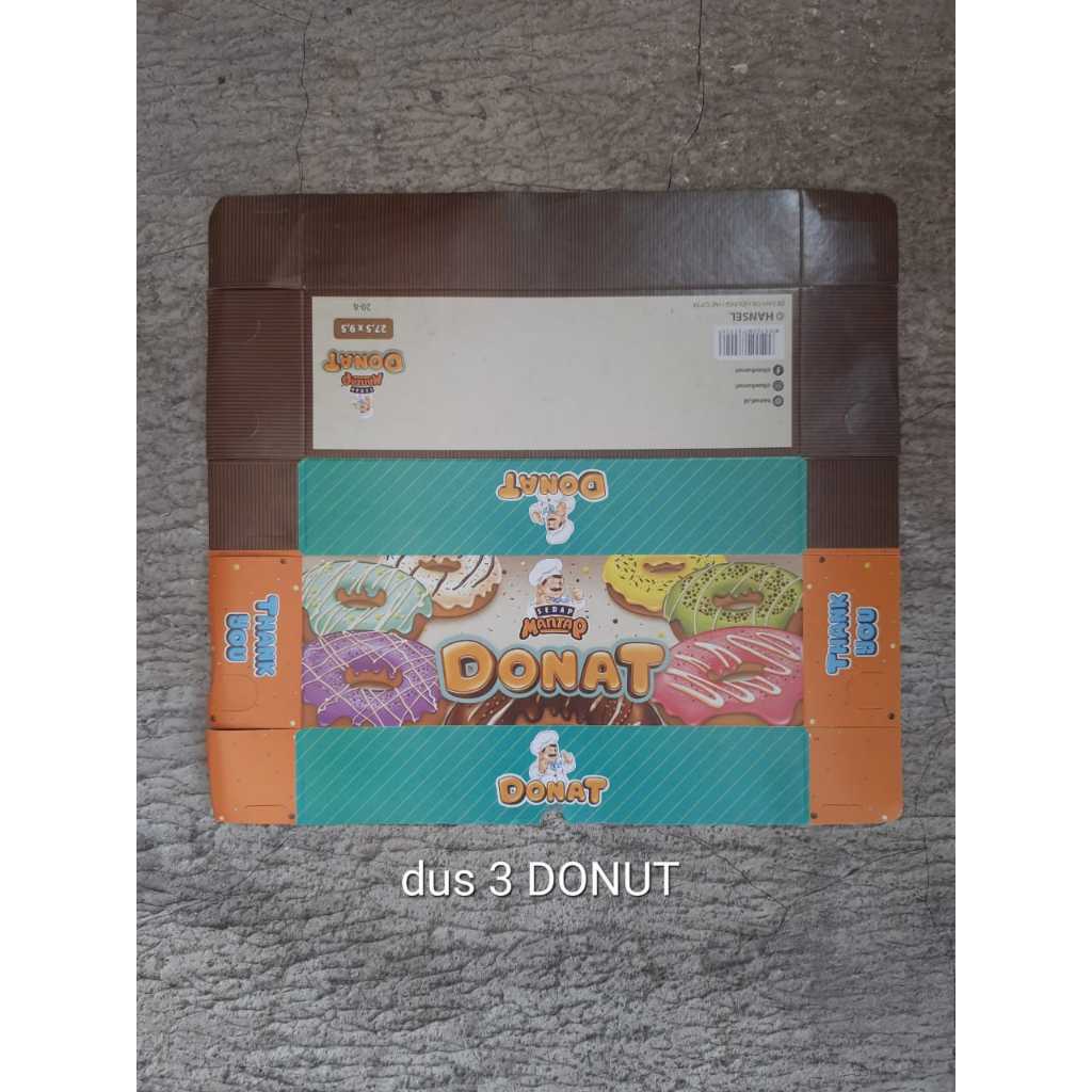 

DUS DONUT DONAT 27,5 X 9,5 X 5,5 (3 DONAT) PER 10 LEMBAR