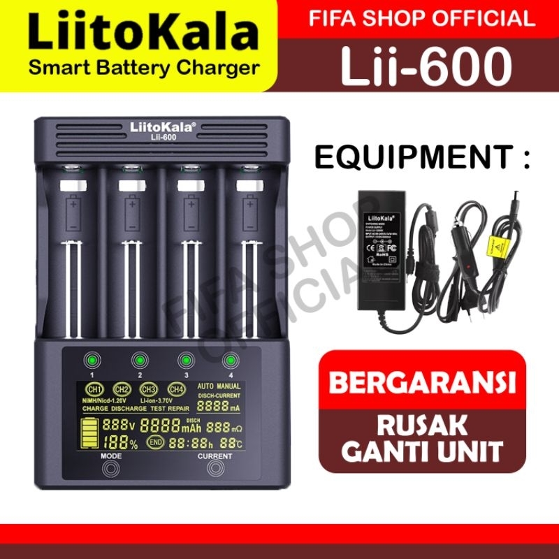 LiitoKala Lii 600 Charger Baterai Original / Charger Baterai Universal