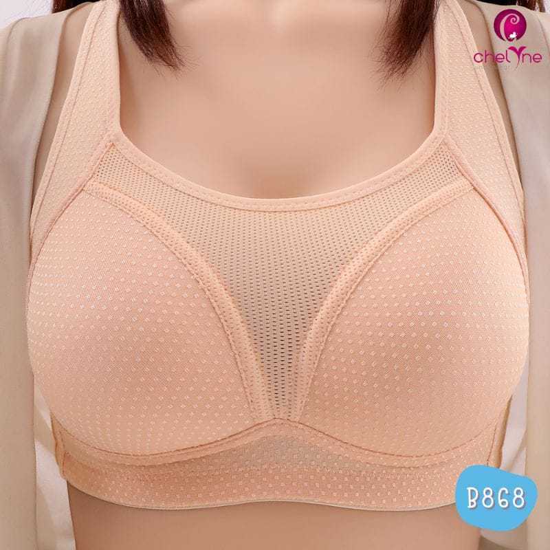Chelyne BH Kemben B8829 / B868 Bahan Spandex Emboss Full Cup Bra Polos - Big Size Bra 38/44 Cup C - 