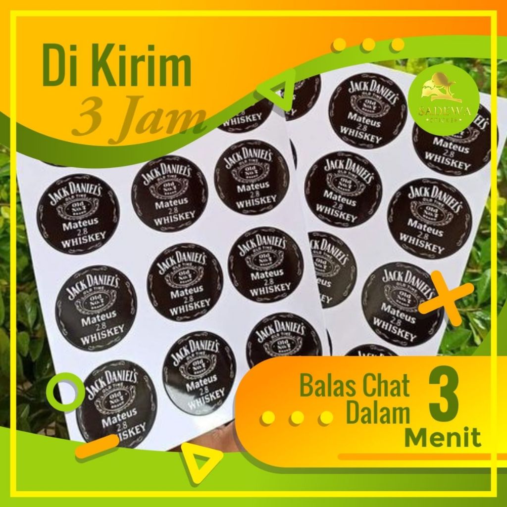 

SBV 11-15 Cetak Stiker Logo Custom Sticker Label Olshop Waterproof Anti Air