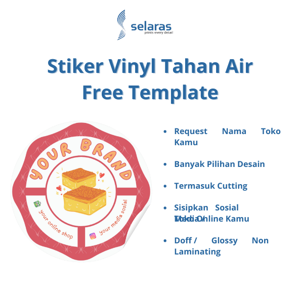 

Cetak Label Stiker Kemasan Makanan atau Minuman Bahan Vinyl Custom Free Template Online Desain Menarik