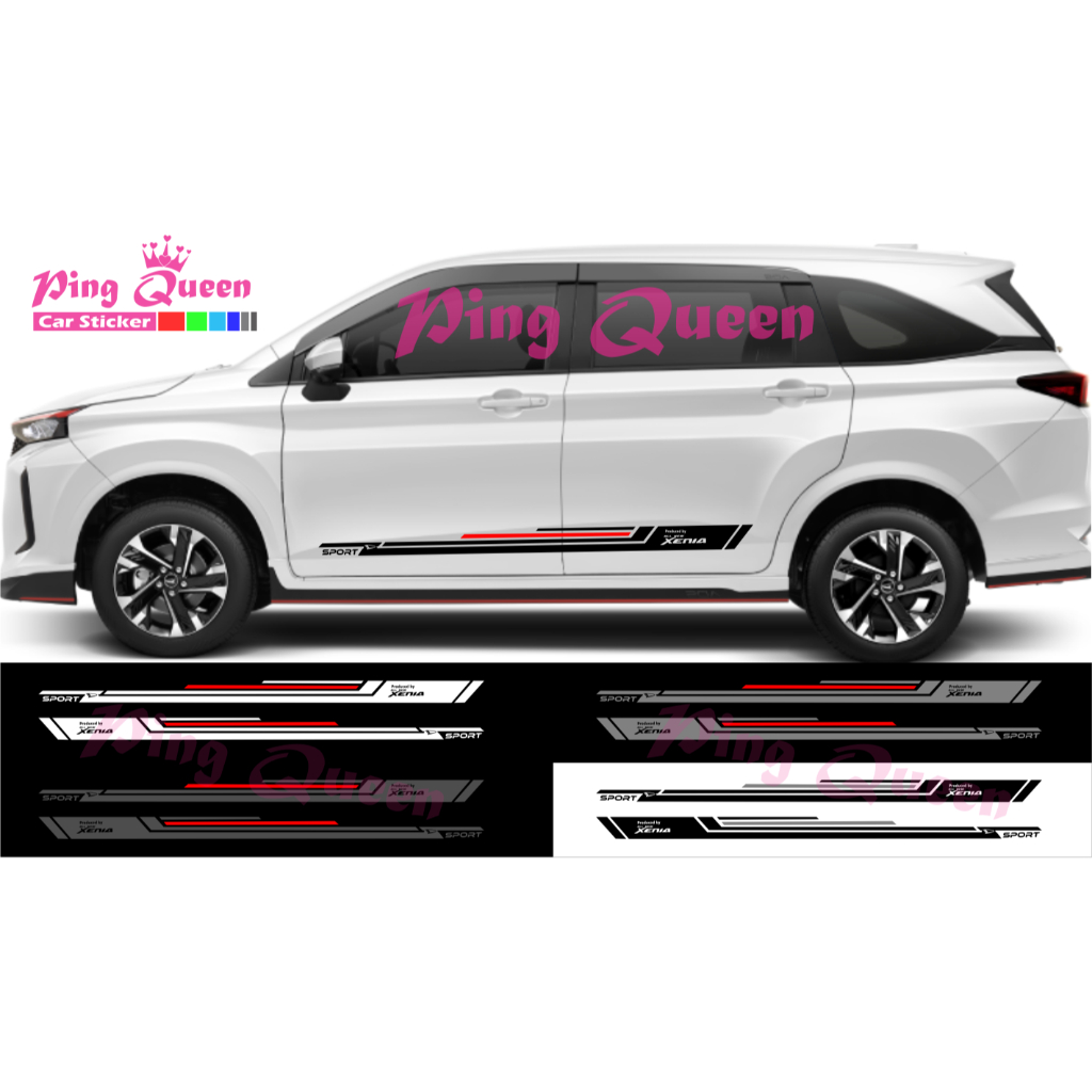 STICKER LIST BODY SAMPING ALL NEW XENIA MOTIF TERBARU CUTTING STIKER MOBIL DAIHATSU ALL NEW XENIA