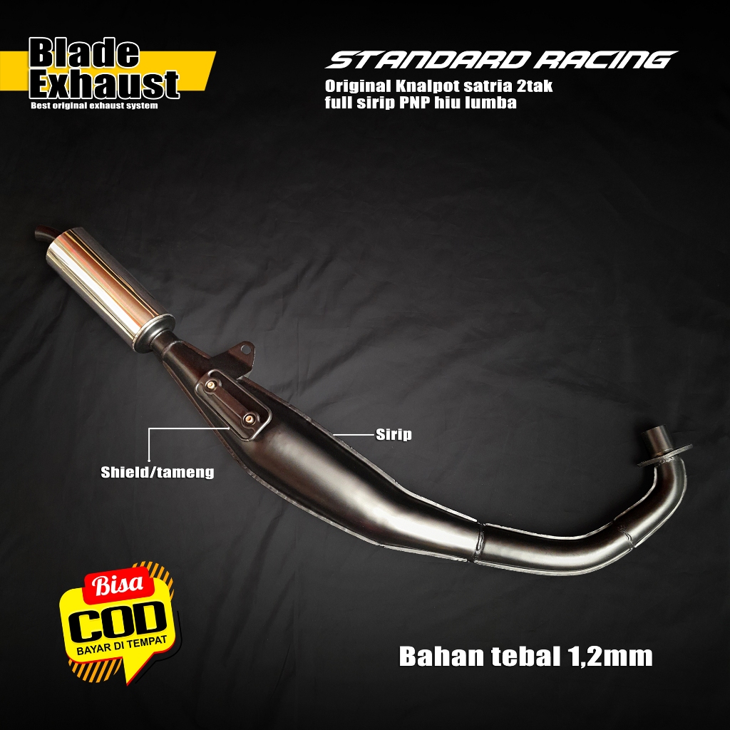 KNALPOT SATRIA 2TAK LUMBA HIU STANDAR RACING Yy pang yypang TAMENG SPECIAL EDITION  PREMIUM, press o