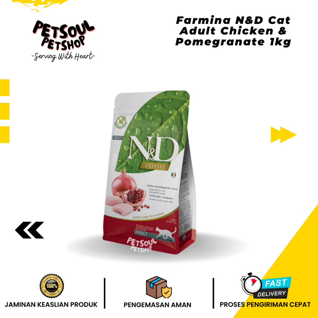 Farmina N&D Cat Adult Chicken & Pomegranate 1,5kg Makanan Kucing N&D