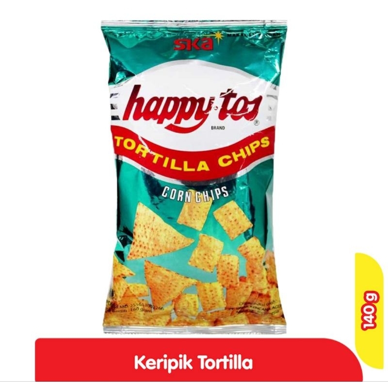 

Happy Tos Keripik Jagung Tortila Hijau isi 140 gram