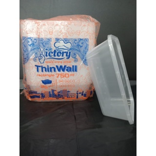 Kotak mika kotak makan THINWALL Rectangle 750ml kotak persegi panjang 750 ml Victory