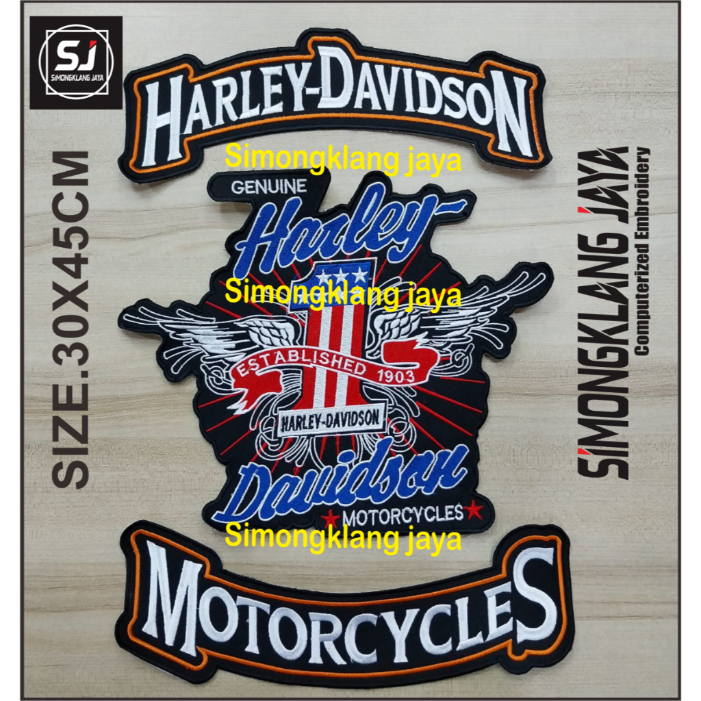EMBLEM BORDIR HARLEY DAVIDSON