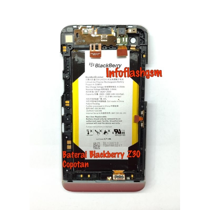 Baterai Blackberry Z30