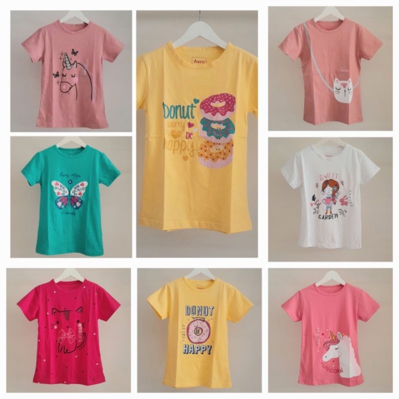 Kaos Aero girls anak/kaos lengan pendek anak perempuan/atasan kaos lengan pendek anak cewek/little m