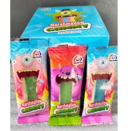 

Tiga domba Marshmallow Monster isi 30 pcs (Exp 01 Juli) Dus sedikit rusak