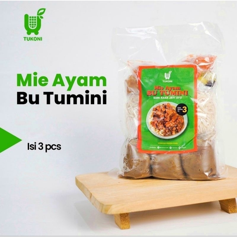 

Mie Ayam Frozen Bu Tumini (Isi 3 Porsi)