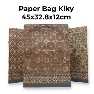 

[ISI 10] Paper Bag Batik Kiky Jumbo (45x32.8x12cm) Tas Kertas Batik suvenir ulang tahun Goodie Bag