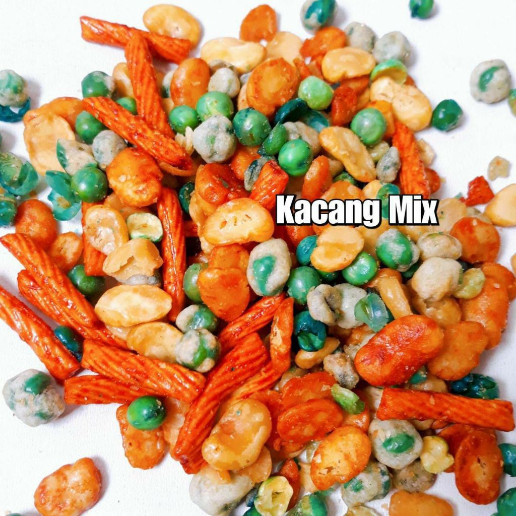 

Kacang Mix Nut/Kacang Campur Kemasan 500gr -snack gurih-kacang kiloan-