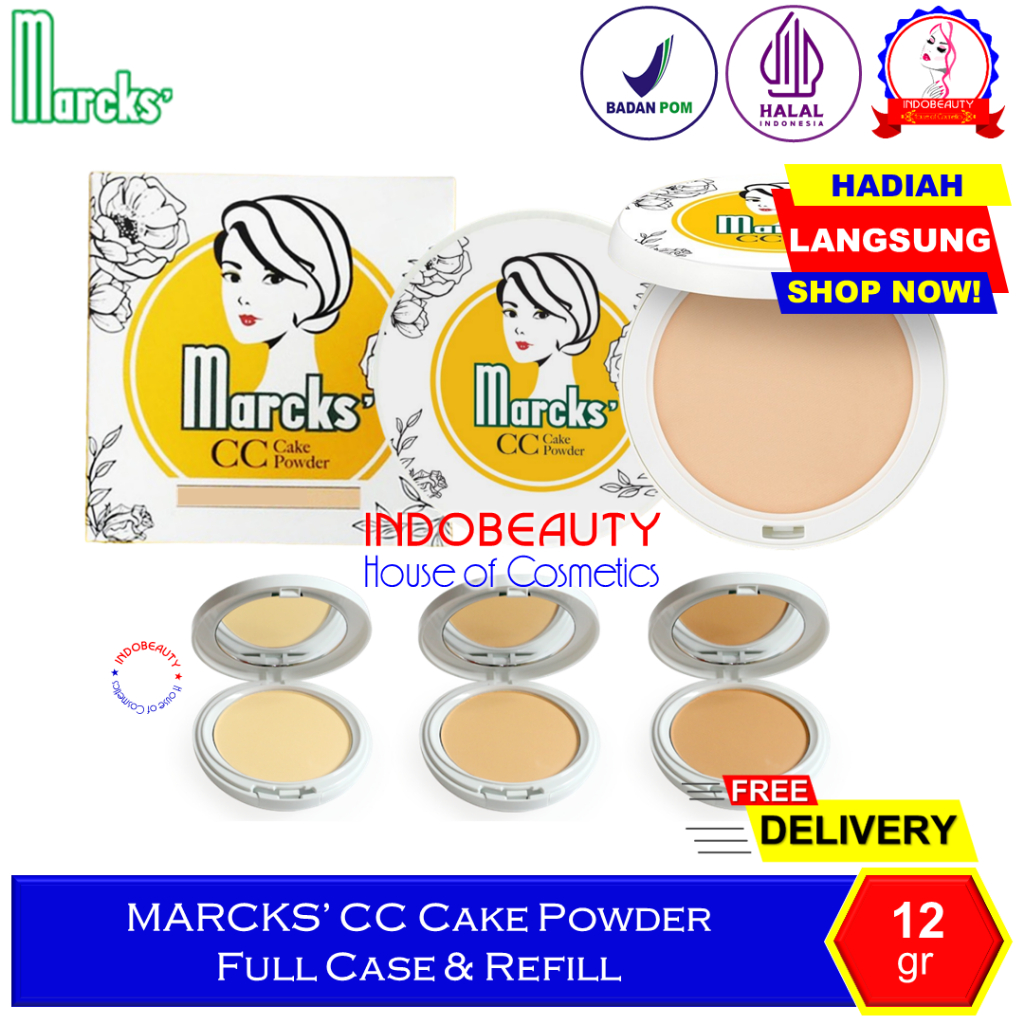 MARCKS CC Cake Powder 12 gr Compact Powder Bedak Padat Foundation