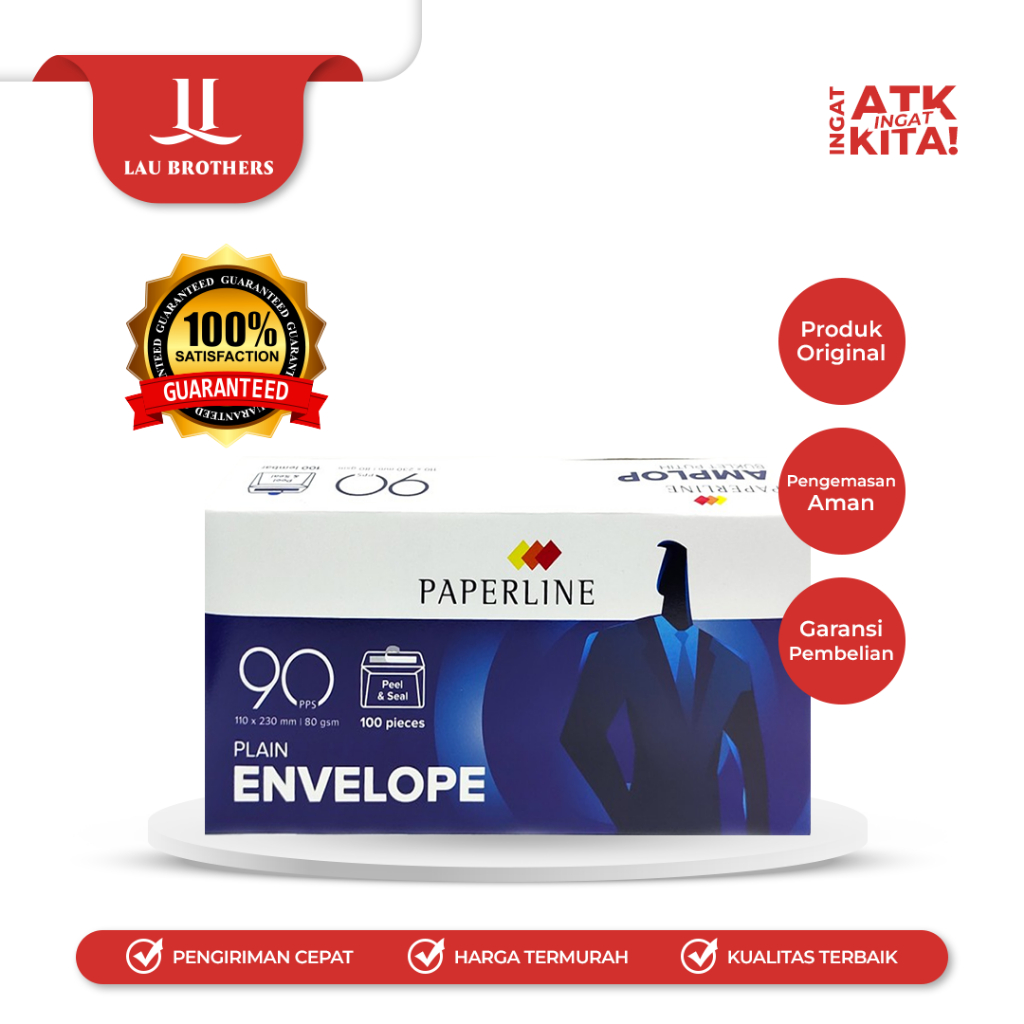 

PAPERLINE AMPLOP PUTIH NO.90 (1PACK)