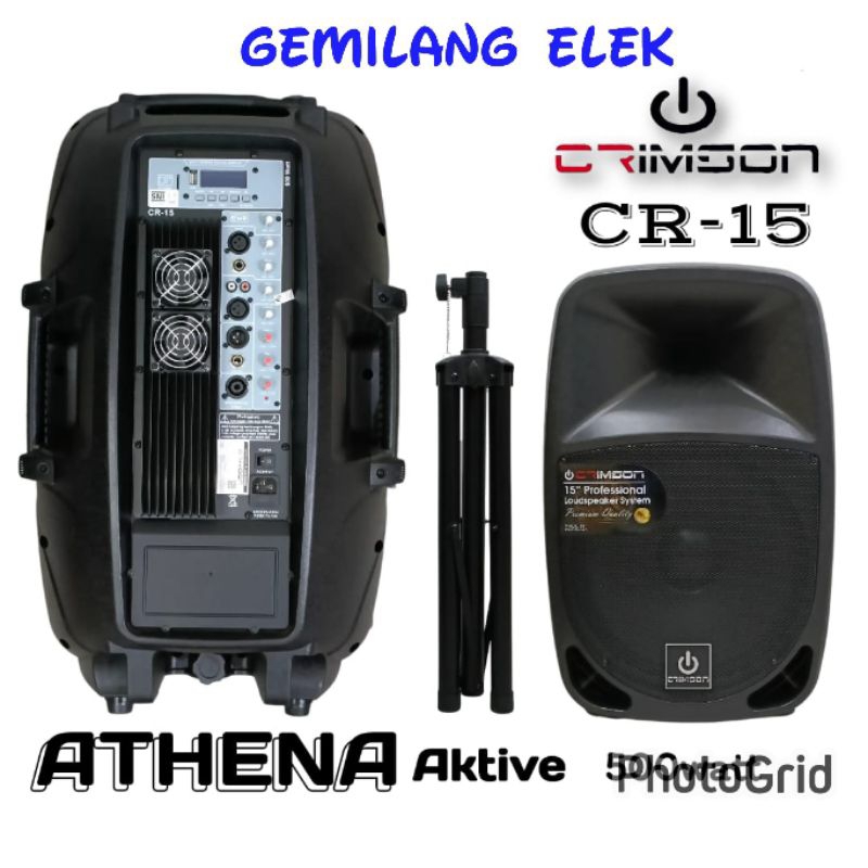 Speaker Aktif CRIMSON CR 15 SAPPHIRE VALKYRIE ATHENA OBELIX ONYX 15 inch Sepasang