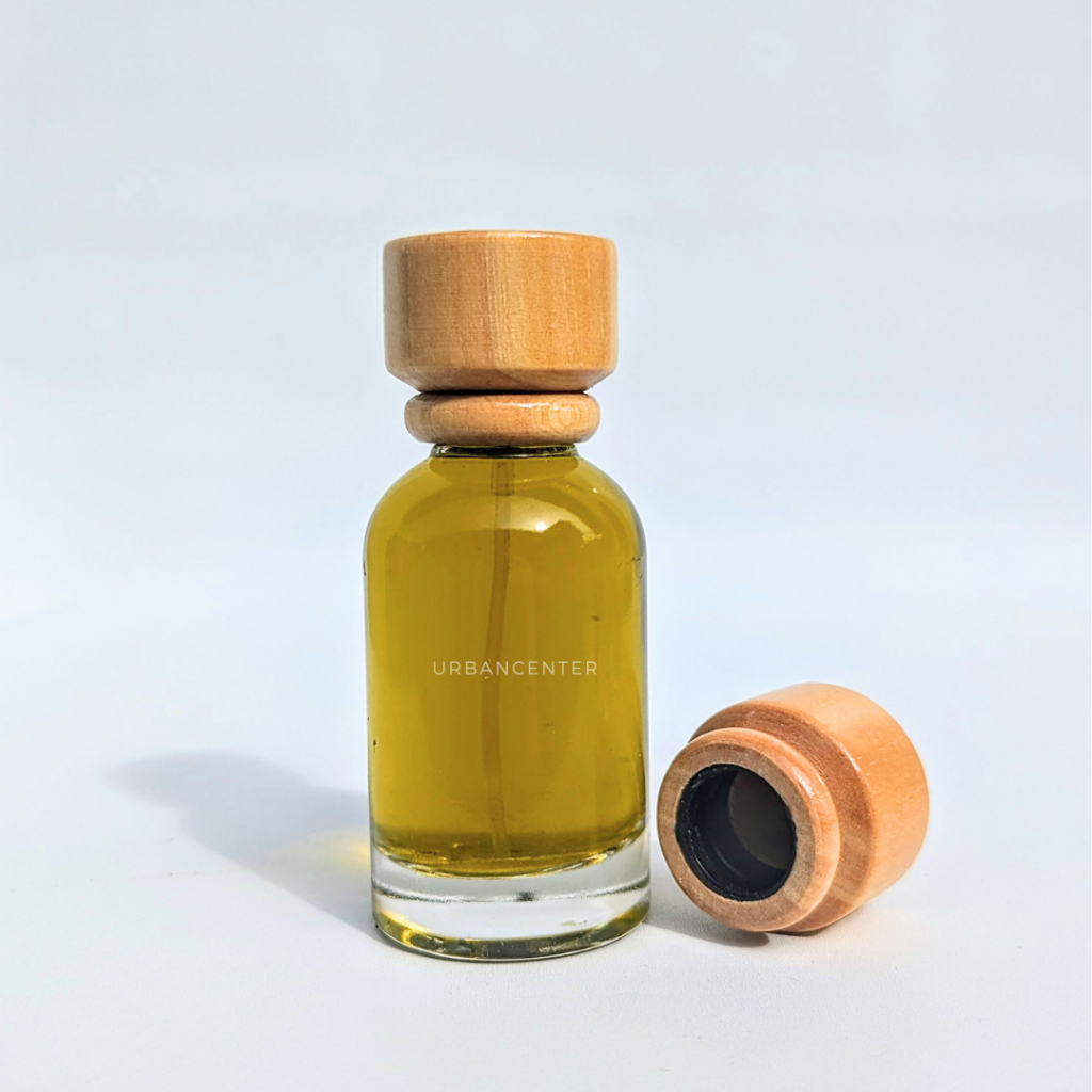 Tutup botol kayu unik - botol parfum kosong tutup 30ml
