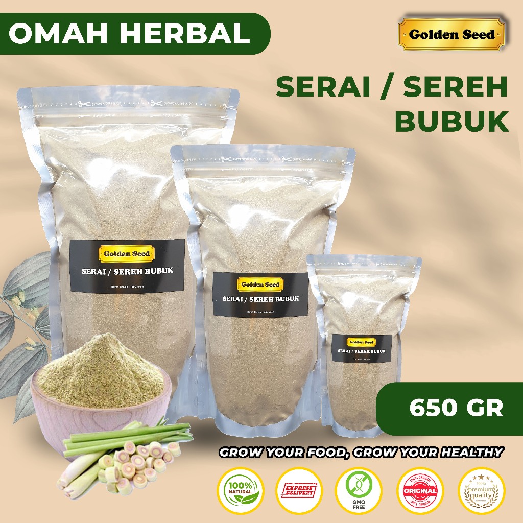 

SERAI BUBUK 650 GRAM MURNI PREMIUM ASLI 100% - SEREH BUBUK TANPA CAMPURAN 650 GR