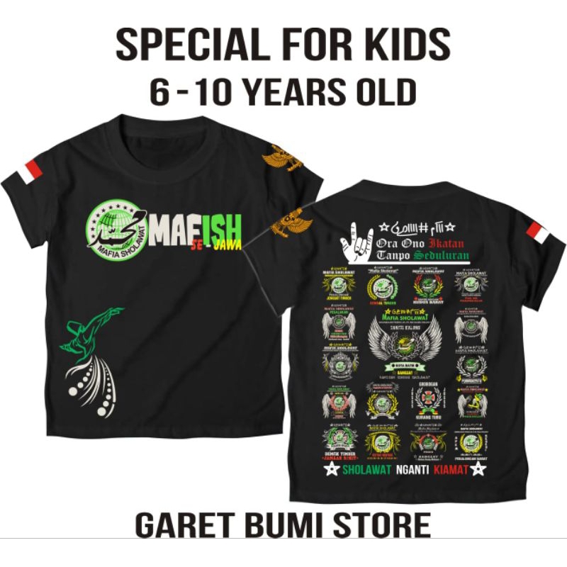 kaos mafia sholawat anak terbaruh, kaos mafish sejawa, kaos santri anak, kaos mafia sholawat indones