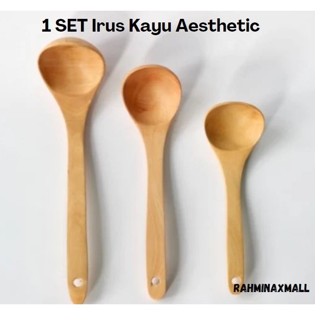 SET Irus Kayu - Irus Kuah - Irus Sayur Bahan Kayu