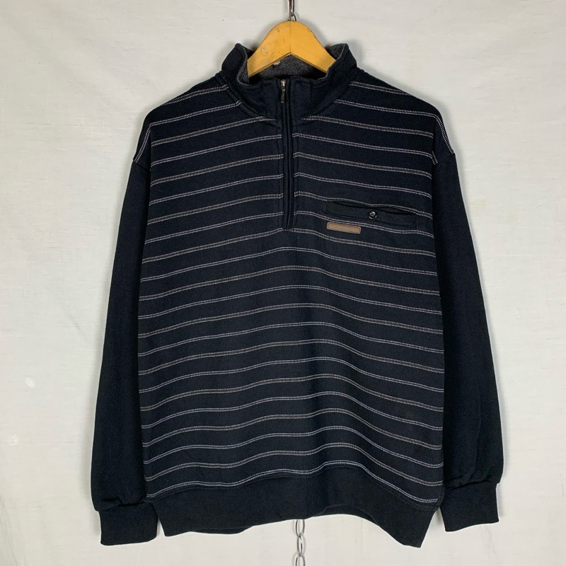 claudio valentino halfzip sweater crewneck