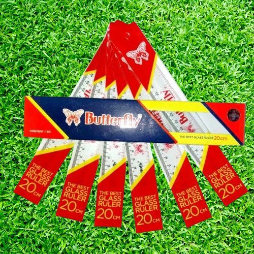 

Butterfly 20 cm Penggaris Plastik / Glass Ruler