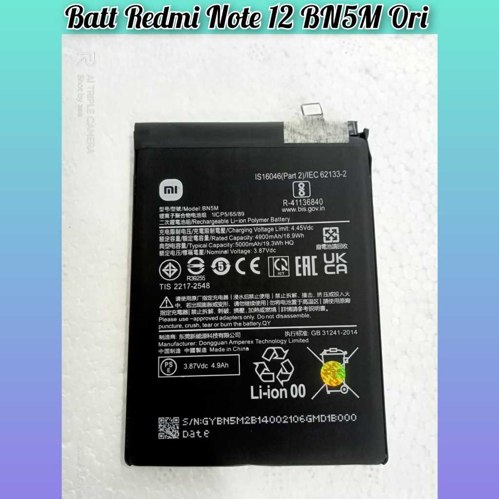 Battery Baterai Batt BN5M Redmi Note 12 ORI Batre BN-5M Redmi Note 12 Original
