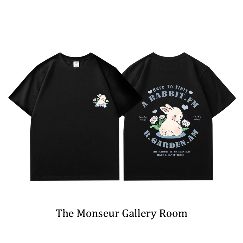 The monseur gallery room atasan kaos wanita kaos oversized Pola kelinci yang lucu XXL