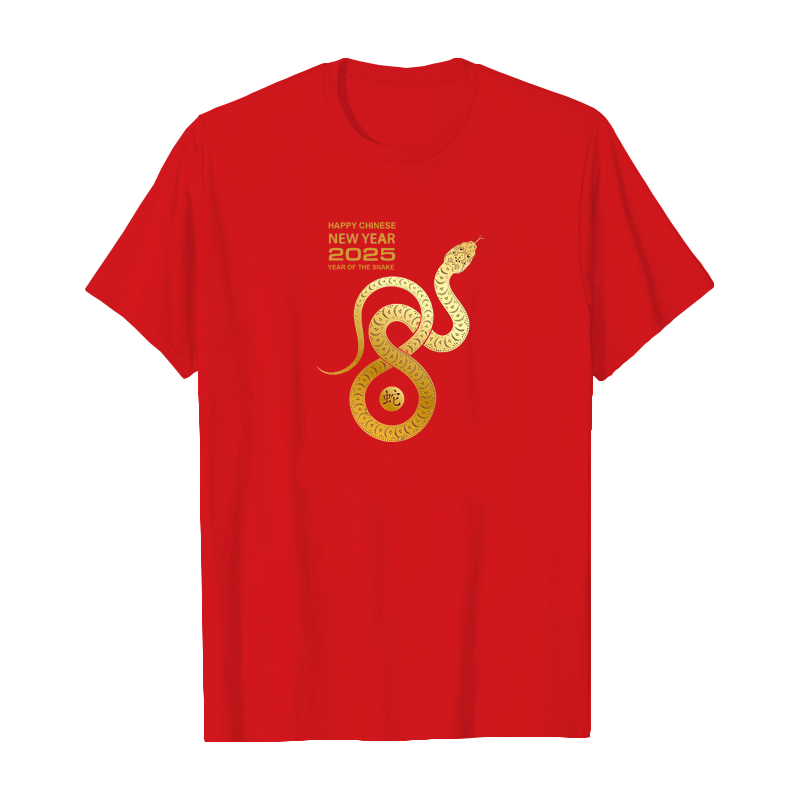 Baju Kaos Sincia Imlek CHINESE NEW YEAR 2025 Shio Ular Couple Keluarga Wanita Unisex Jumbo Oversize