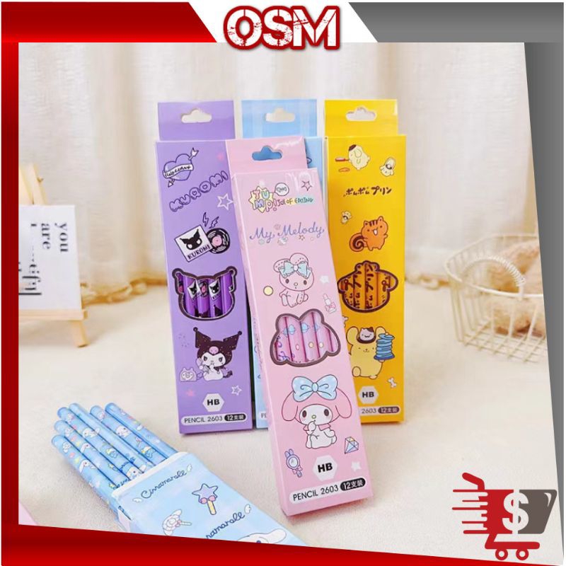 

pensil karakter cute/isi 12pcs